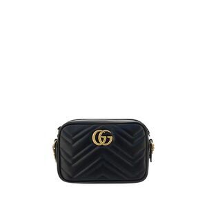 Gucci Black Calf Leather Bos Taurus Shoulder Women's Bag
